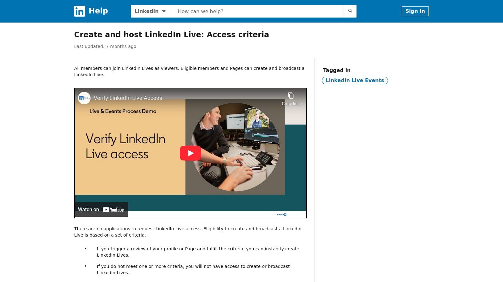 LinkedIn Live