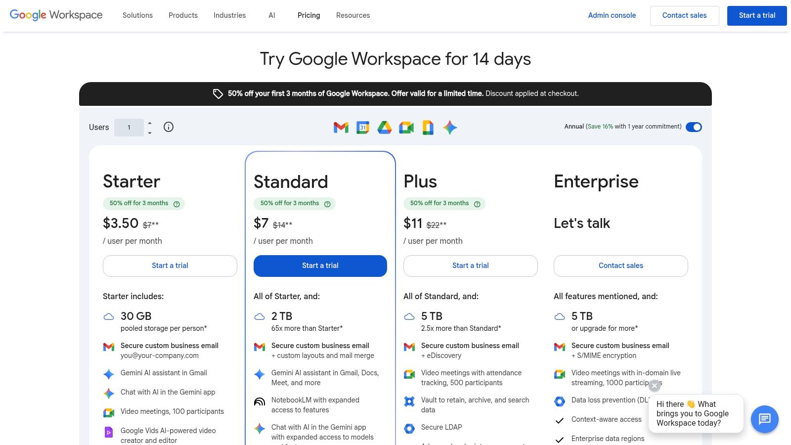 Google Workspace (Meet, Chat, Drive, Docs)