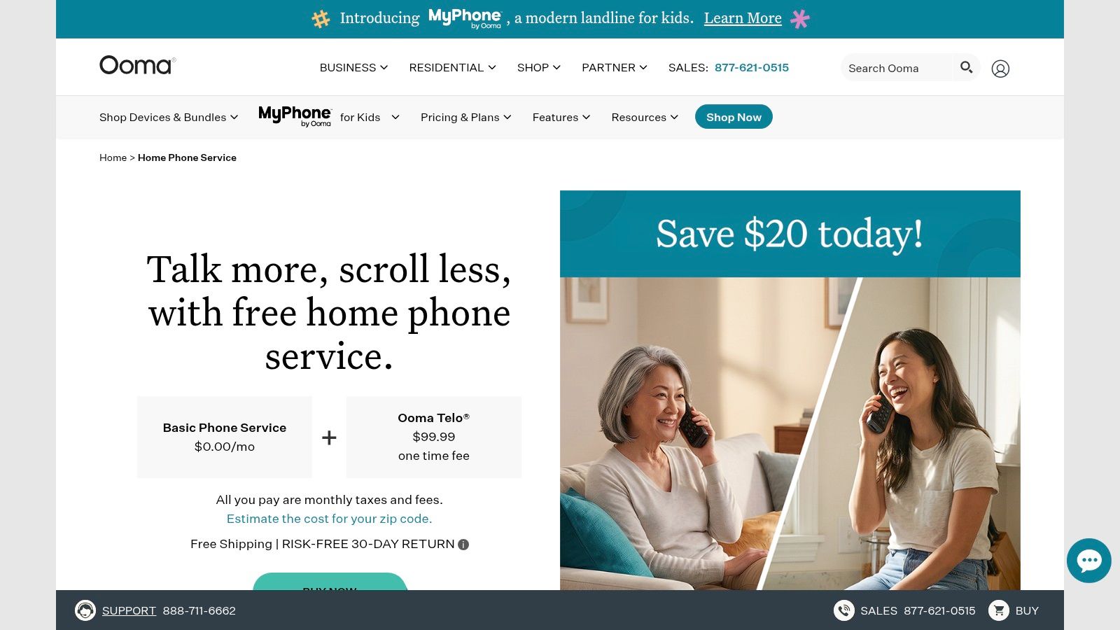 Ooma Home Phone (Telo)