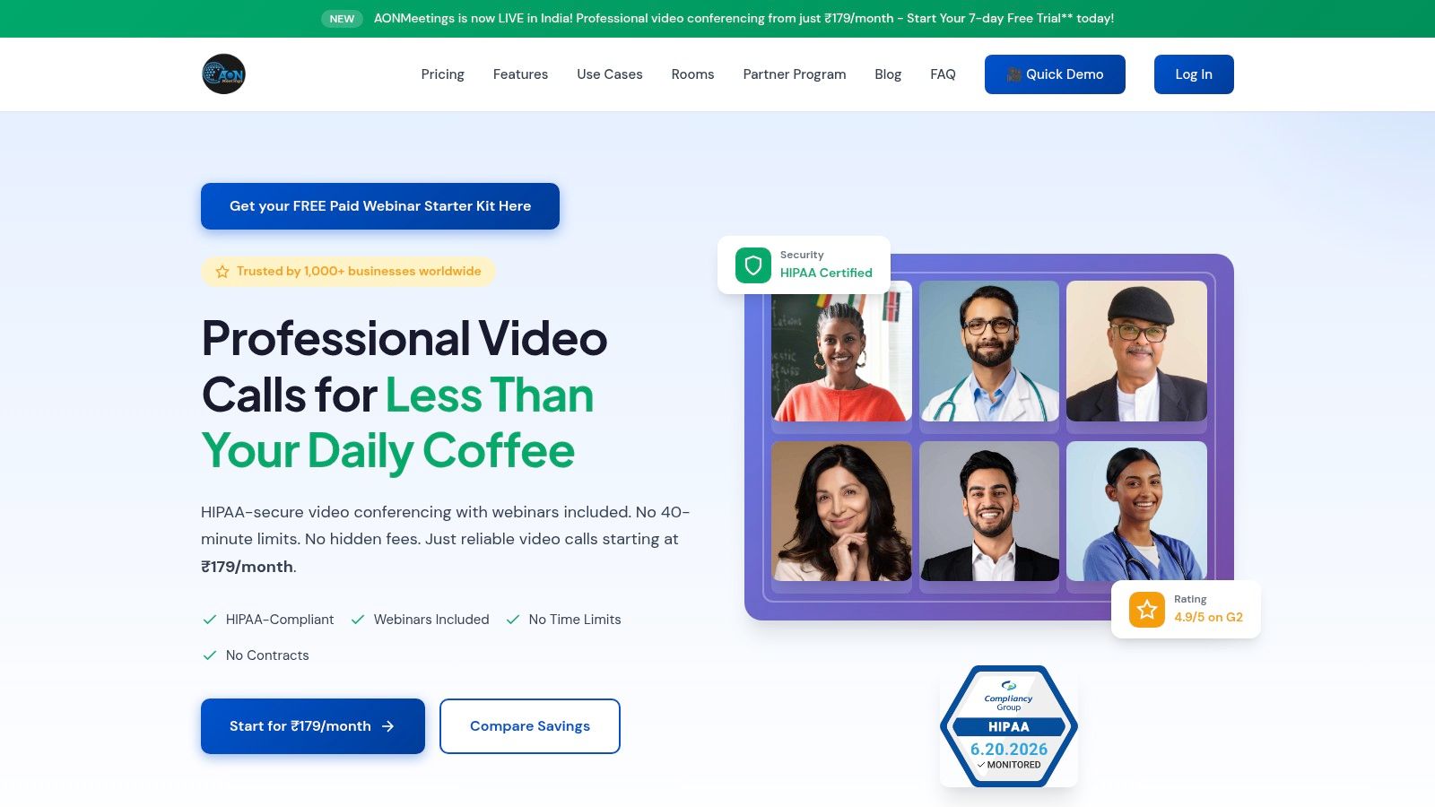 Screenshot from https://india.aonmeetings.com